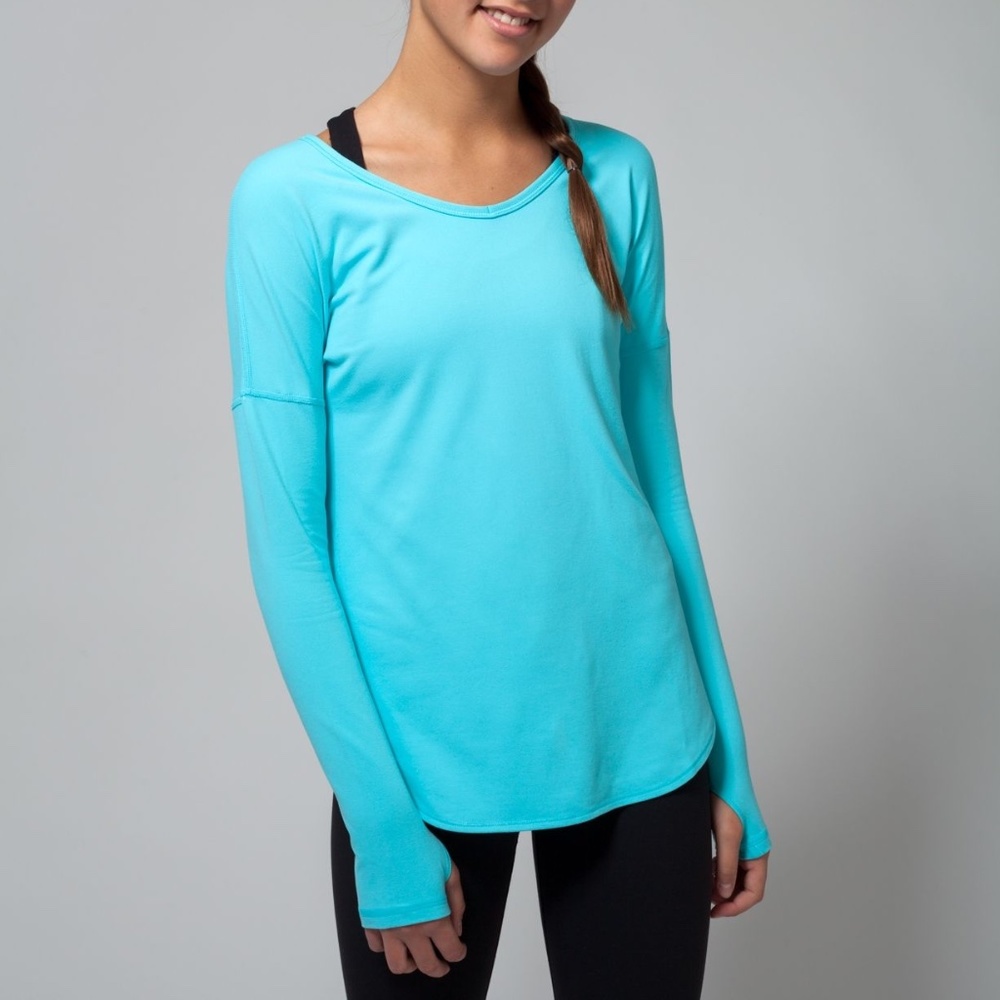 Ivivva 12 Light Blue Long Sleeve with Thumb Hole